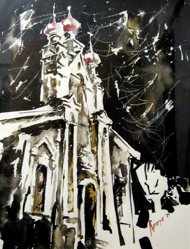 К. Легеза. «Храм». 2005. Папір, туш